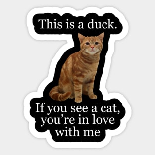 This is a duck Sticker